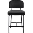 Meridian Furniture Zarelle Black Performance Fabric Counter Stool (Set of 2)