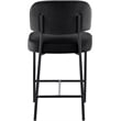 Meridian Furniture Zarelle Black Performance Fabric Counter Stool (Set of 2)