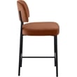 Meridian Furniture Zarelle Cognac Performance Fabric Counter Stool (Set of 2)
