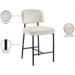 Meridian Furniture Zarelle Cream Performance Fabric Counter Stool (Set of 2)