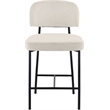 Meridian Furniture Zarelle Cream Performance Fabric Counter Stool (Set of 2)