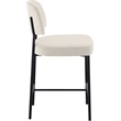 Meridian Furniture Zarelle Cream Performance Fabric Counter Stool (Set of 2)