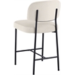Meridian Furniture Zarelle Cream Performance Fabric Counter Stool (Set of 2)