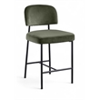 Meridian Furniture Zarelle Green Performance Fabric Counter Stool (Set of 2)