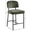 Meridian Furniture Zarelle Green Performance Fabric Counter Stool (Set of 2)