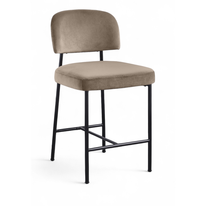 Meridian Furniture Zarelle Taupe Performance Fabric Counter Stool (Set of 2)