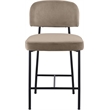 Meridian Furniture Zarelle Taupe Performance Fabric Counter Stool (Set of 2)