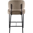 Meridian Furniture Zarelle Taupe Performance Fabric Counter Stool (Set of 2)