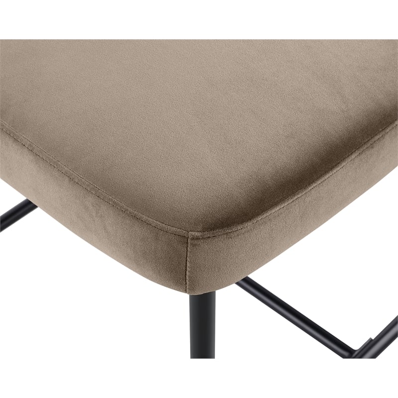 Meridian Furniture Zarelle Taupe Performance Fabric Counter Stool (Set of 2)