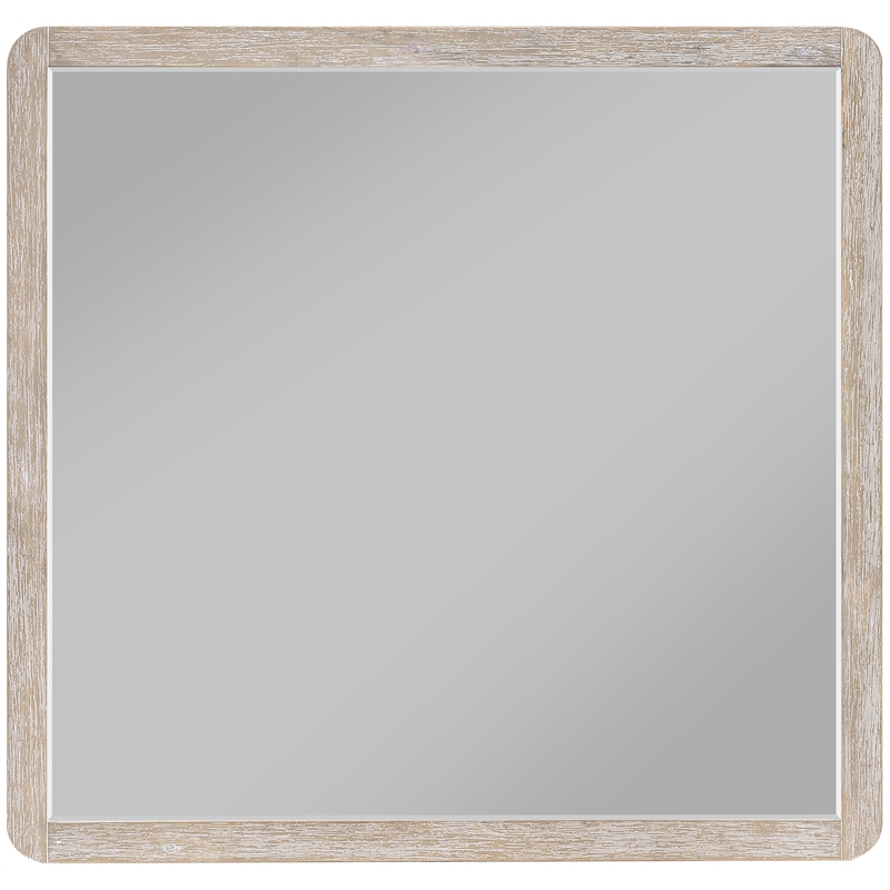 Meridian Furniture Adagio Natural Solid Wood And Oak Veneer Mirror