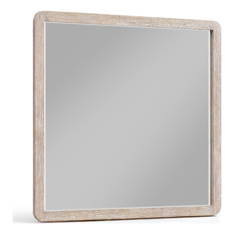 Meridian Furniture Adagio Natural Solid Wood And Oak Veneer Mirror