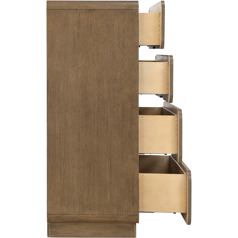 Meridian Furniture Adagio Brown Solid Wood And Oak Veneer Chest