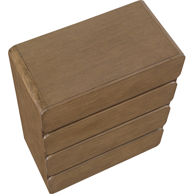 Meridian Furniture Adagio Brown Solid Wood And Oak Veneer Chest