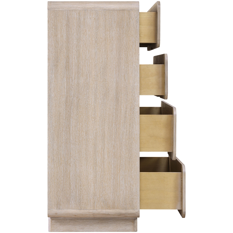 Meridian Furniture Adagio Natural Solid Wood And Oak Veneer Chest