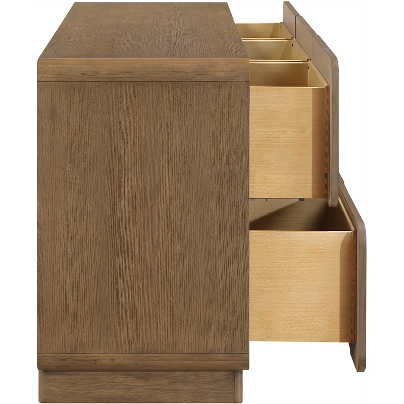 Meridian Furniture Adagio Brown Solid Wood And Oak Veneer Dresser