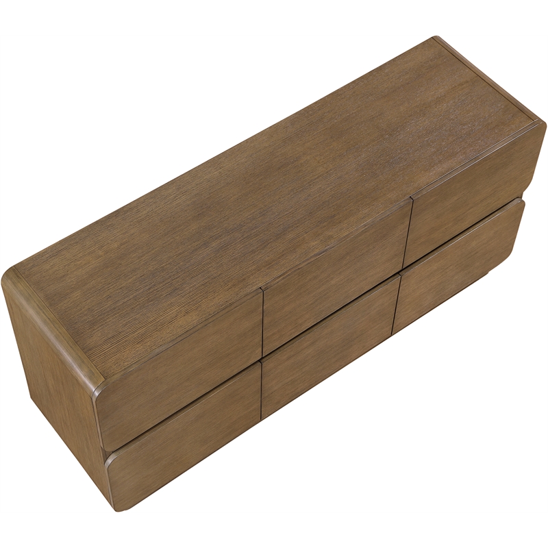 Meridian Furniture Adagio Brown Solid Wood And Oak Veneer Dresser