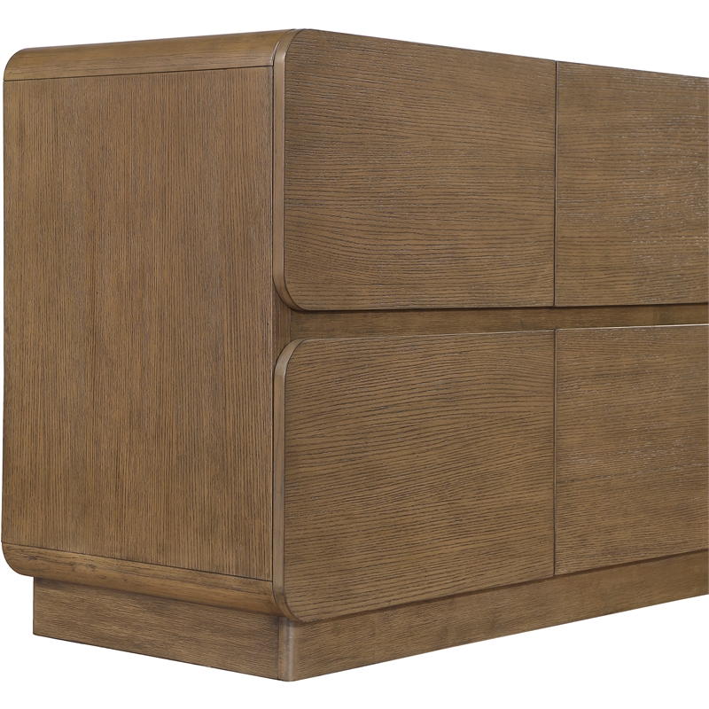 Meridian Furniture Adagio Brown Solid Wood And Oak Veneer Dresser