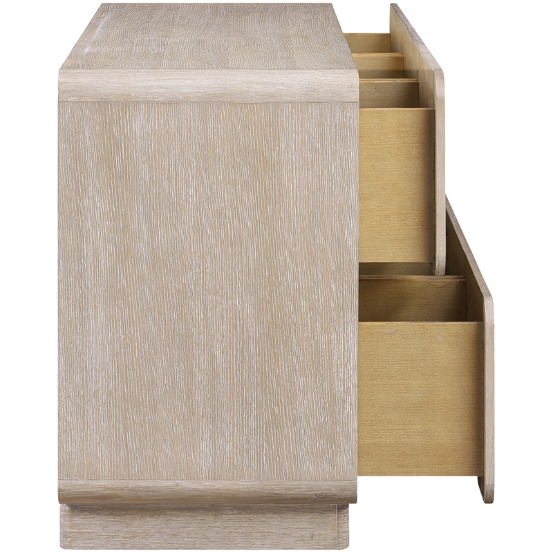 Meridian Furniture Adagio Natural Solid Wood And Oak Veneer Dresser