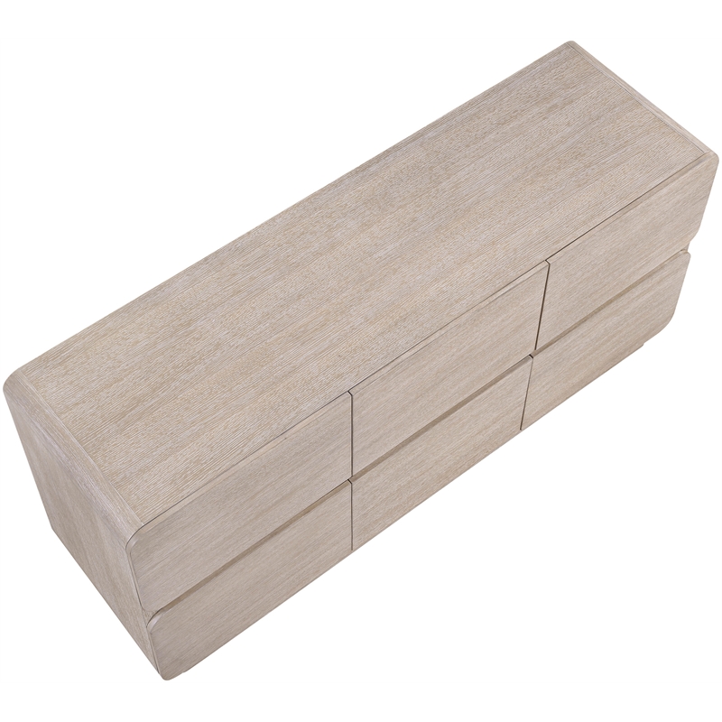 Meridian Furniture Adagio Natural Solid Wood And Oak Veneer Dresser