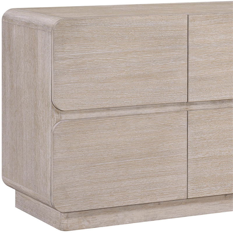 Meridian Furniture Adagio Natural Solid Wood And Oak Veneer Dresser