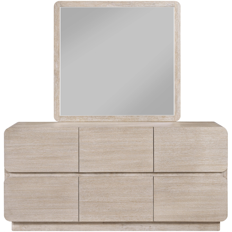 Meridian Furniture Adagio Natural Solid Wood And Oak Veneer Dresser