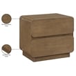Meridian Furniture Adagio Brown Solid Wood And Oak Veneer Nightstand