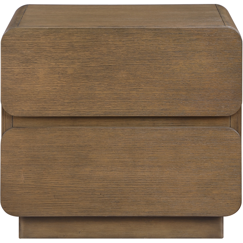 Meridian Furniture Adagio Brown Solid Wood And Oak Veneer Nightstand