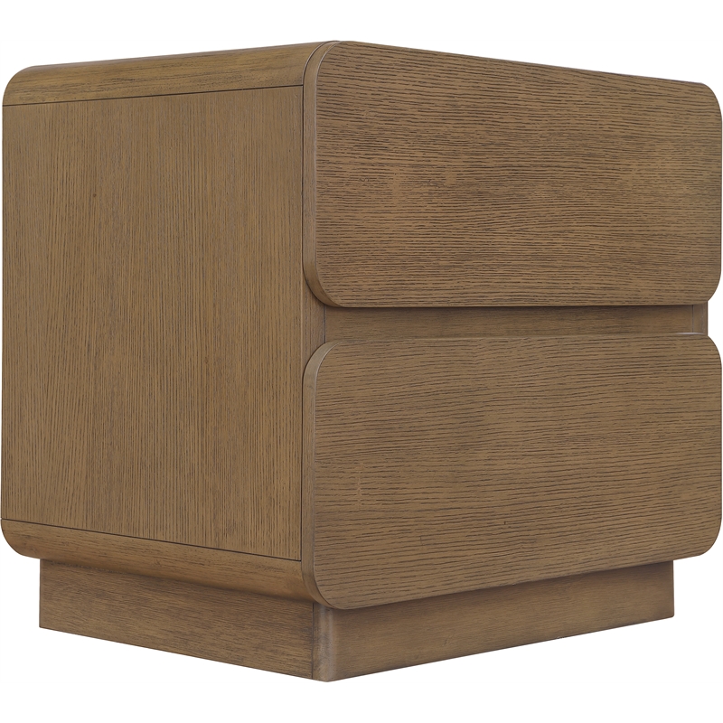 Meridian Furniture Adagio Brown Solid Wood And Oak Veneer Nightstand
