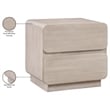 Meridian Furniture Adagio Natural Solid Wood And Oak Veneer Nightstand