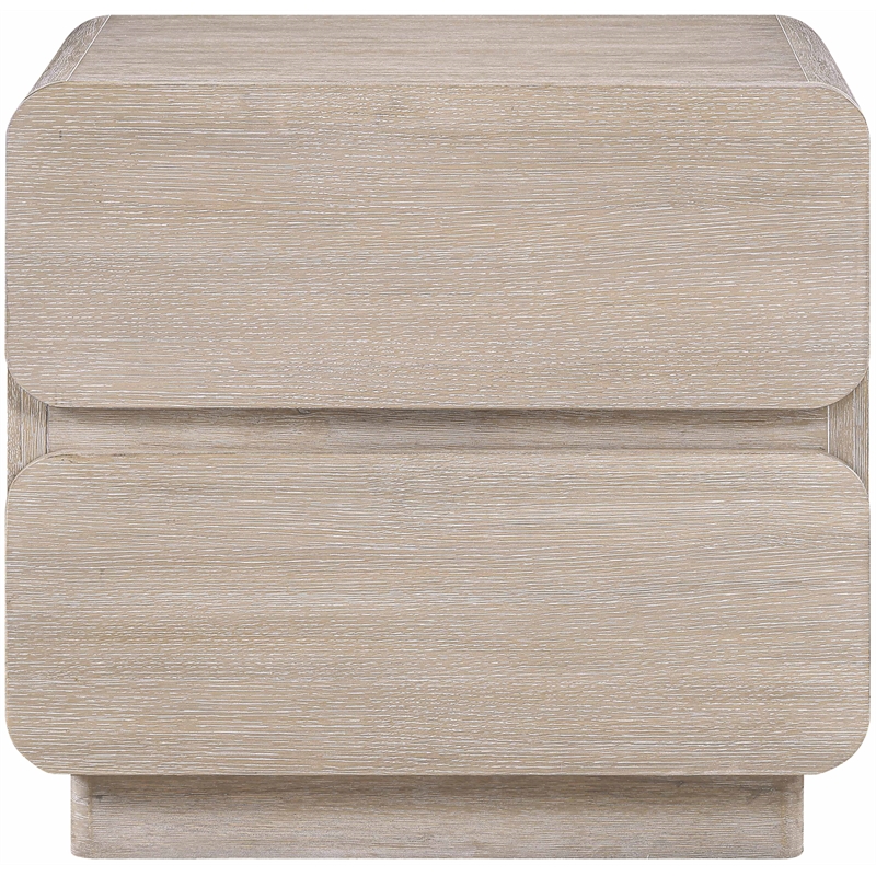 Meridian Furniture Adagio Natural Solid Wood And Oak Veneer Nightstand