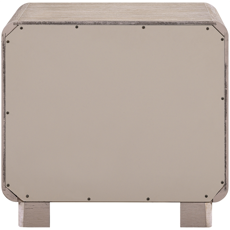 Meridian Furniture Adagio Natural Solid Wood And Oak Veneer Nightstand