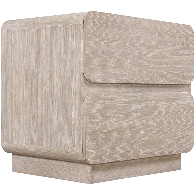 Meridian Furniture Adagio Natural Solid Wood And Oak Veneer Nightstand