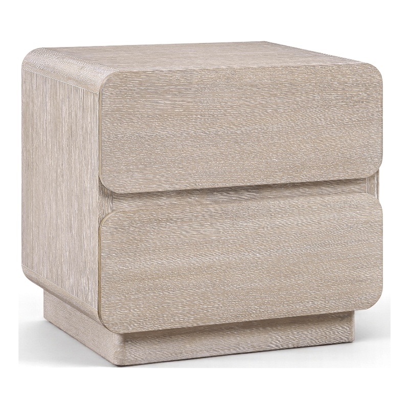 Meridian Furniture Adagio Natural Solid Wood And Oak Veneer Nightstand