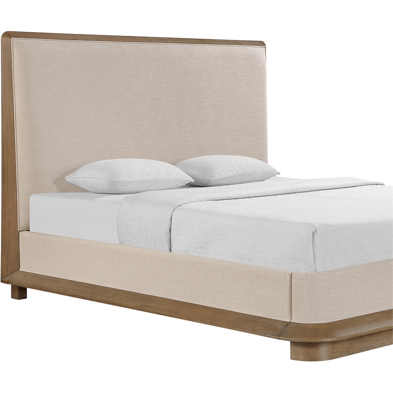 Meridian Furniture Adagio Brown Fabric Upholstered King Bed