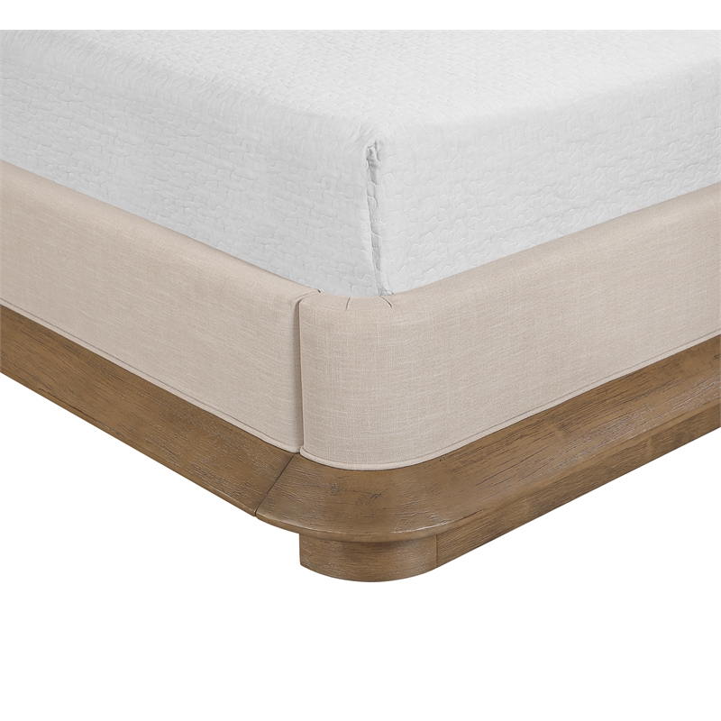 Meridian Furniture Adagio Brown Fabric Upholstered King Bed