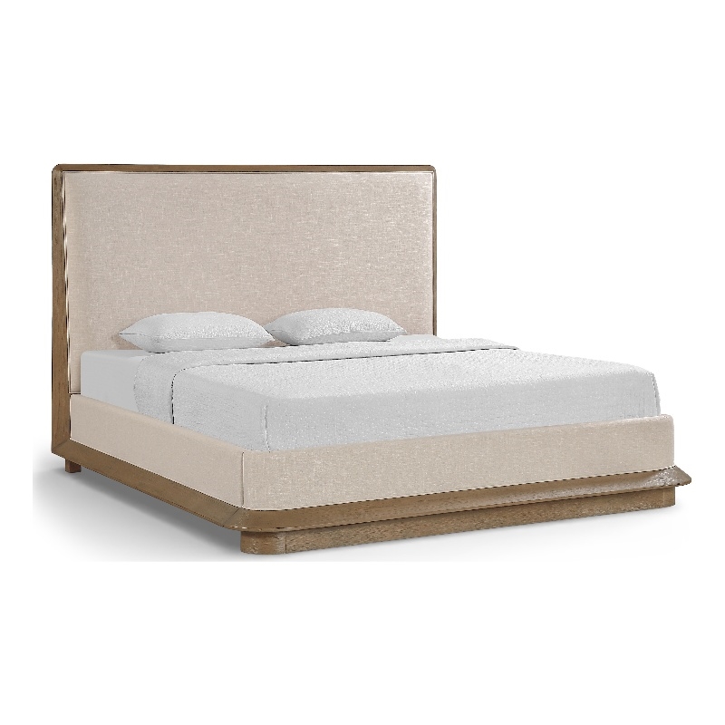 Meridian Furniture Adagio Brown Fabric Upholstered King Bed