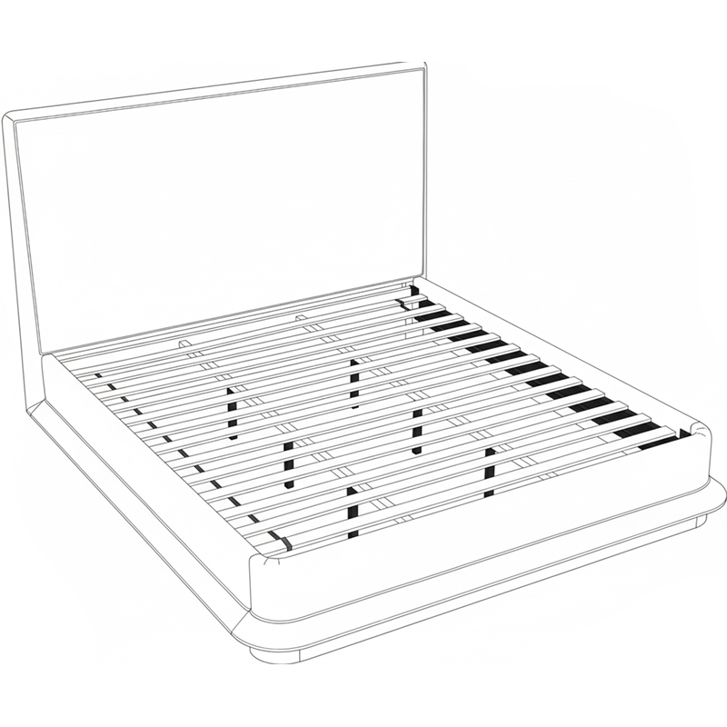 Meridian Furniture Adagio Natural Fabric Upholstered King Bed