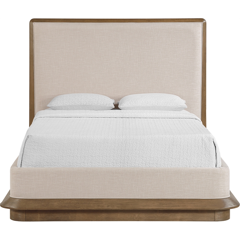 Meridian Furniture Adagio Brown Fabric Upholstered Queen Bed