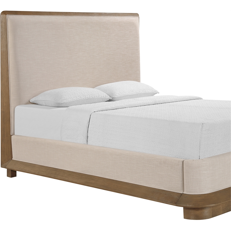 Meridian Furniture Adagio Brown Fabric Upholstered Queen Bed