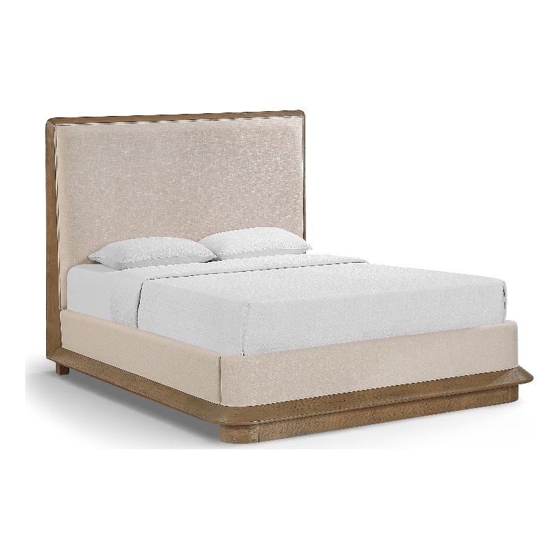 Meridian Furniture Adagio Brown Fabric Upholstered Queen Bed