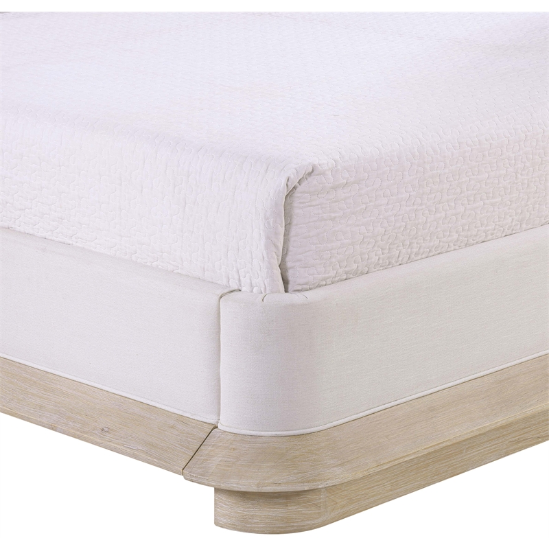 Meridian Furniture Adagio Natural Fabric Upholstered Queen Bed