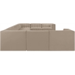 Meridian Furniture Rummi Beige Velvet Performance Fabric 10pc. Modular Sectional