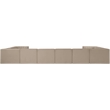 Meridian Furniture Rummi Beige Velvet Performance Fabric 10pc. Modular Sectional