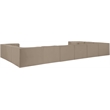 Meridian Furniture Rummi Beige Velvet Performance Fabric 10pc. Modular Sectional