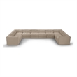 Meridian Furniture Rummi Beige Velvet Performance Fabric 10pc. Modular Sectional