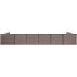 Meridian Furniture Rummi Taupe Velvet Performance Fabric 8pc. Modular Sectional