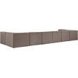 Meridian Furniture Rummi Taupe Velvet Performance Fabric 8pc. Modular Sectional
