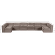 Meridian Furniture Rummi Taupe Velvet Performance Fabric 8pc. Modular Sectional