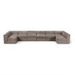 Meridian Furniture Rummi Taupe Velvet Performance Fabric 8pc. Modular Sectional