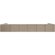 Meridian Furniture Rummi Beige Velvet Performance Fabric 8pc. Modular Sectional
